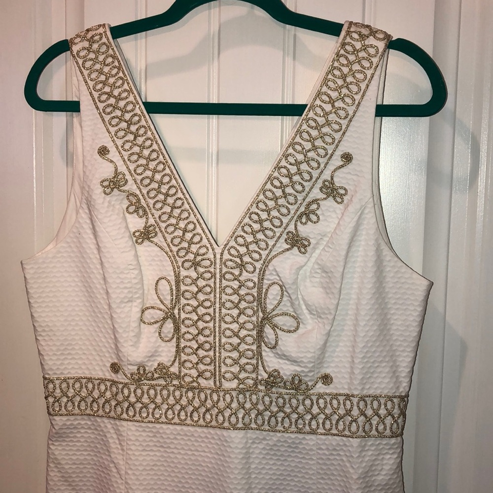 Lilly Pulitzer Dress - White & gold